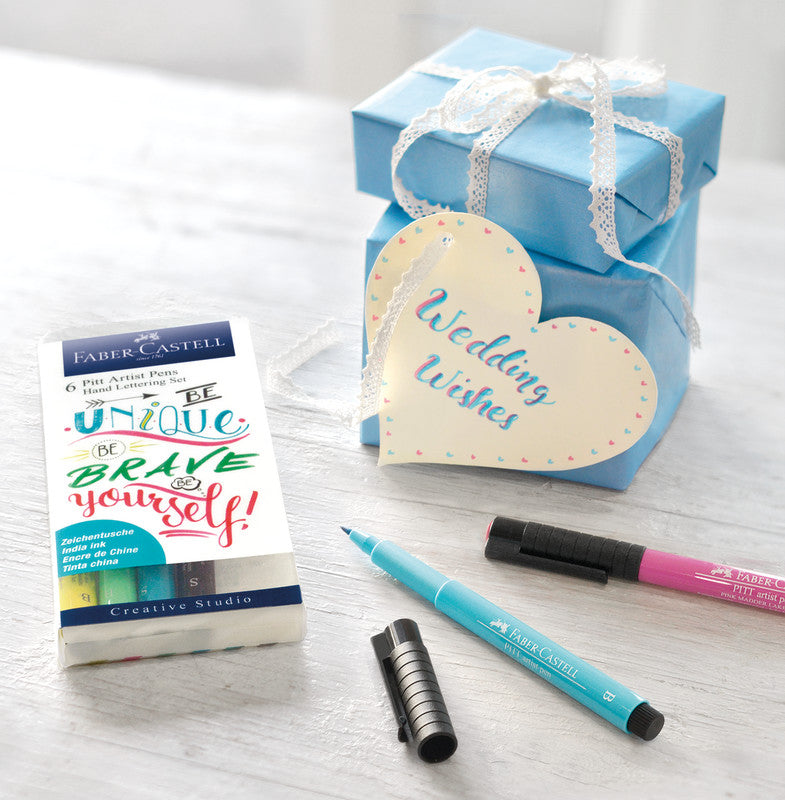 Faber-Castell Tuschestifte, wasserfest, 6 Farben