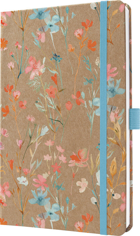 Sigel JOLIE Pure Agenda – 1 Woche/2 Seiten, gebunden, A5, 2026, mehrsprachig, Blue Floral Serenity, FSC