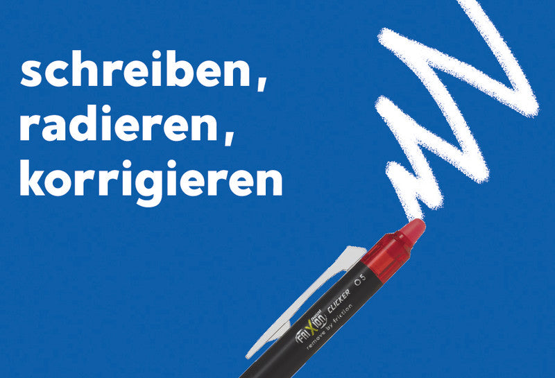 Pilot FriXion Point Clicker – Radierbarer Tintenroller, 0,25 mm, Hellblau