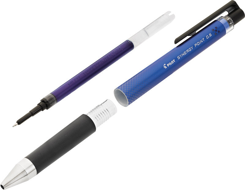 Pilot Synergy Point – Tintenroller, dokumentenecht, Druckmechanik, 0,25 mm, Blau