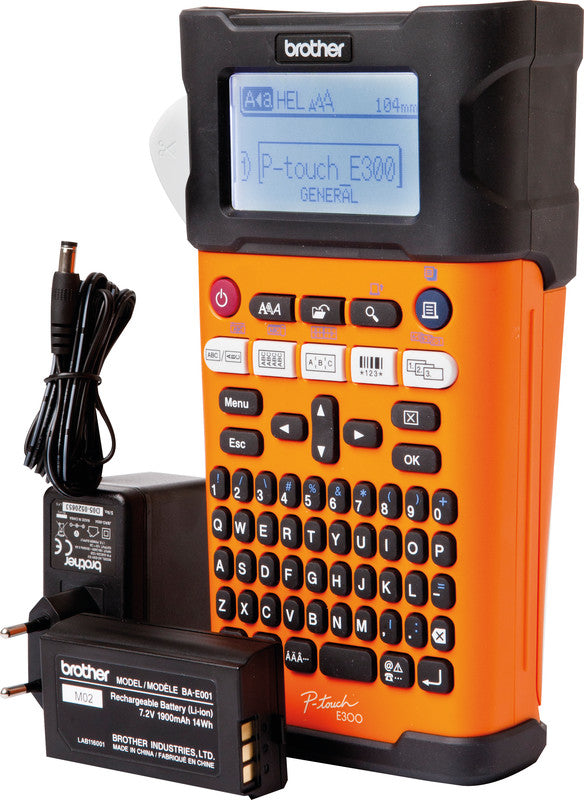 Brother E300VP – Beschriftungsgerät für TZe-Bänder 3,5–18 mm, 20 mm/s