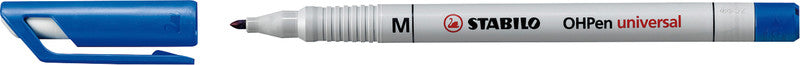 STABILO Non-Permanent-Marker OHPen universal – mittel 1 mm – blau – trocken abwischbar