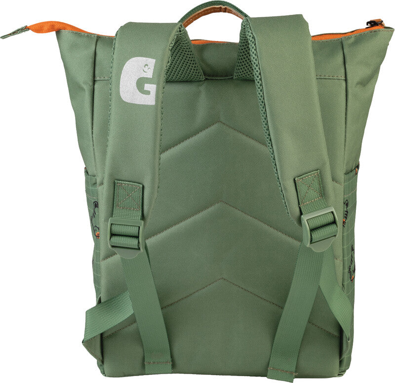 Glühwürmchen Kindergartenrucksack Lotte – Tiger, khaki – 32,0 × 33,0 × 11,0 cm – verlängertes Produktleben
