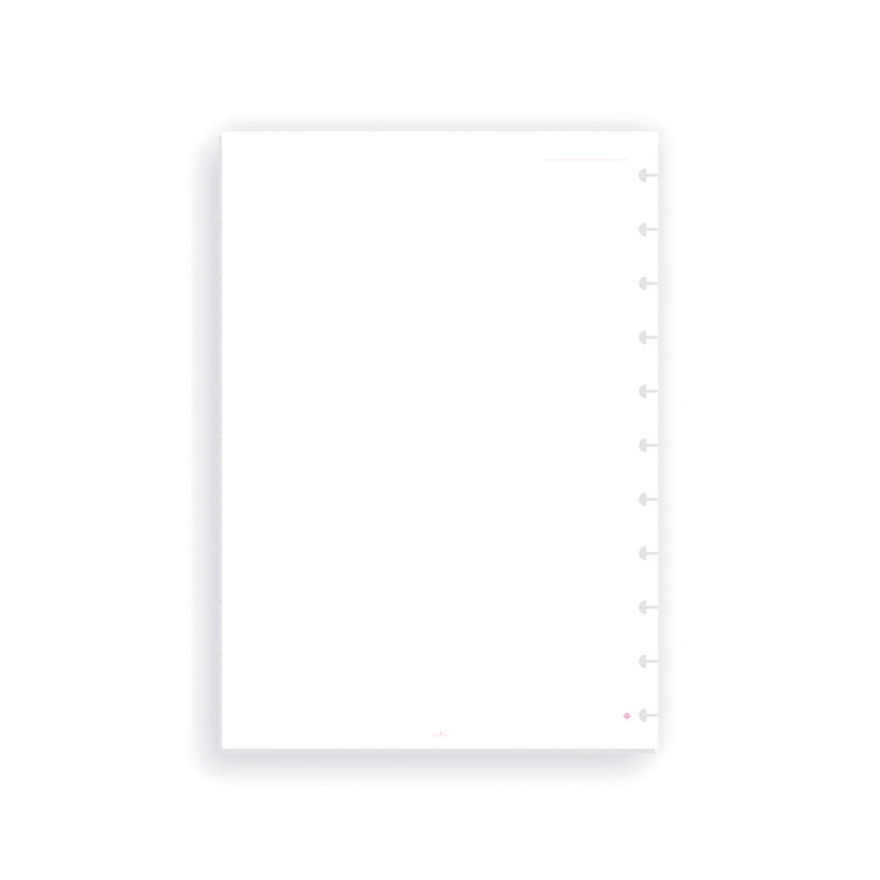 Carchivo Notizbuch-Einlagen A5, blanko, spezielle Perforierung, 100 g/m², für Spiralbuch Ingeniox – 50 Blatt
