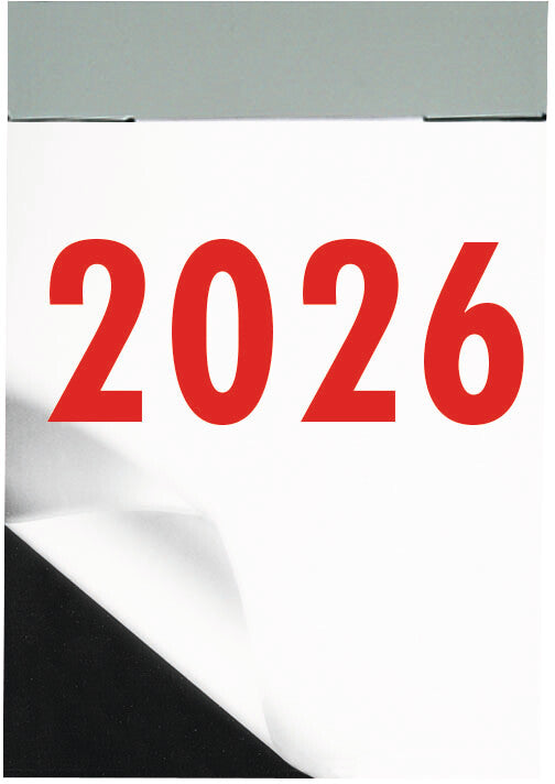Biella Abreisskalender 2026 – 4 × 5,9 cm – 1 Tag/Blatt – d/f