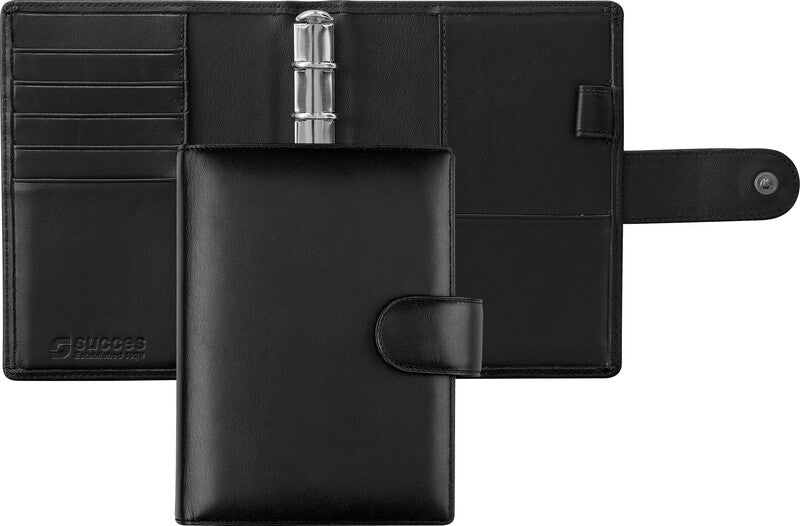 Succes Junior Ringbuch Agenda – Ringe, 12,5 × 14,2 cm, schwarz
