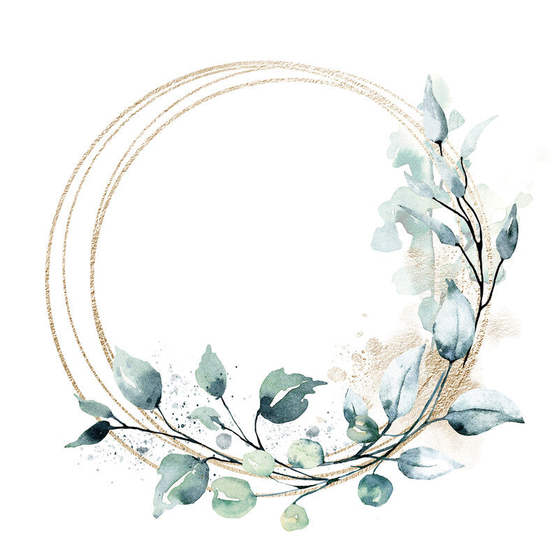 Fasana Servietten Golden Leaves Wreath – 33 × 33 cm – 3-lagig, Tissue – 20 Stk., FSC