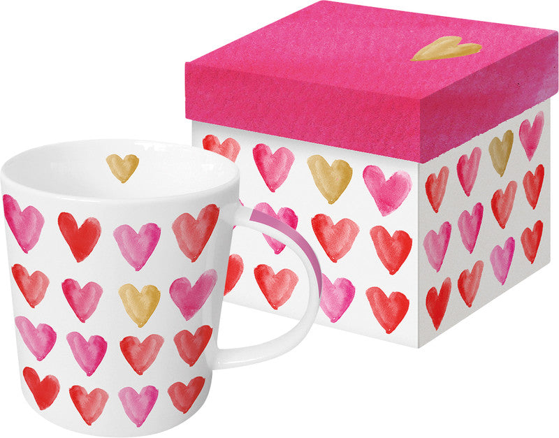 Ppd Trend Love Tasse – 0,35 l, New Bone China, mehrfarbig, Goldapplikation