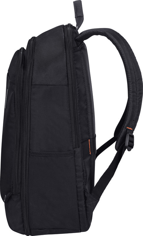 Samsonite Network 4 Notebook-Rucksack – 25 l, Aufsteckfunktion, Recyceltes PET (rPET), Schwarz