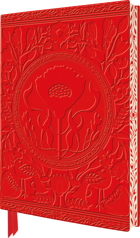 Denkzettel Flame Tree Notizbuch – A5 – Liniert – 179 Seiten – 83 g/m² – Gebunden, Zeichenband, Abgerundete Ecken – Rot