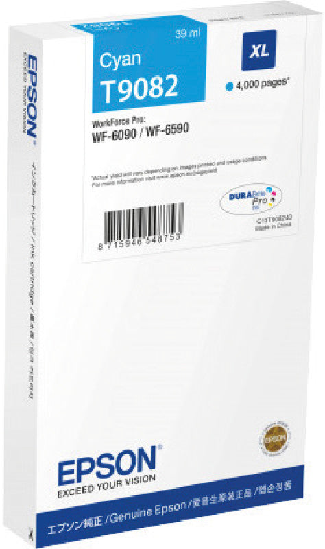 Epson Tintenpatrone C13T908240, cyan, 4'000 Seiten