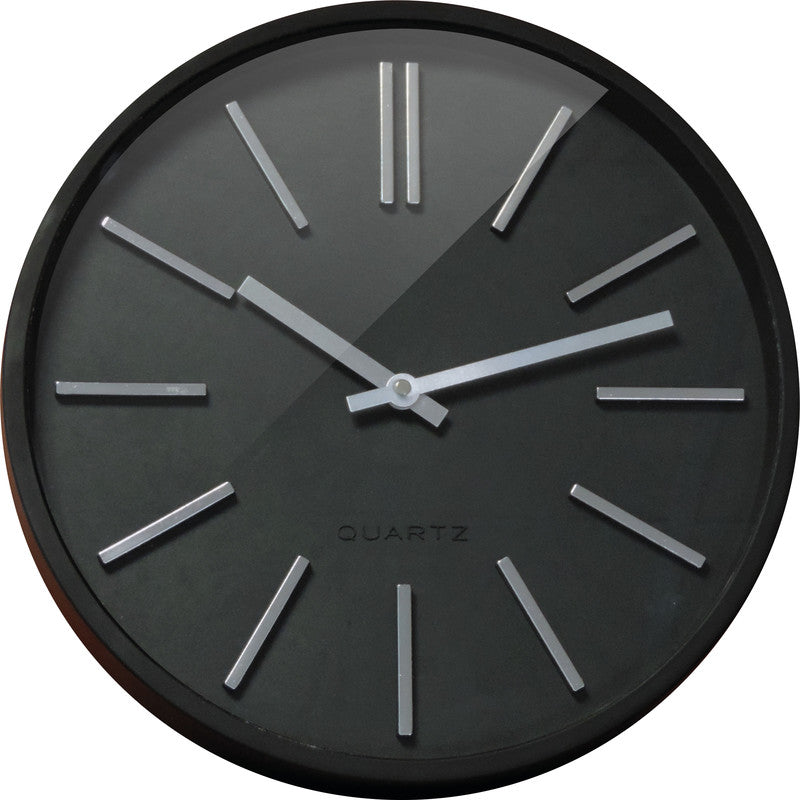 Orium by cep Orium Wanduhr Goma – Ø 35 cm, schwarz, Kunststoff, lautlos