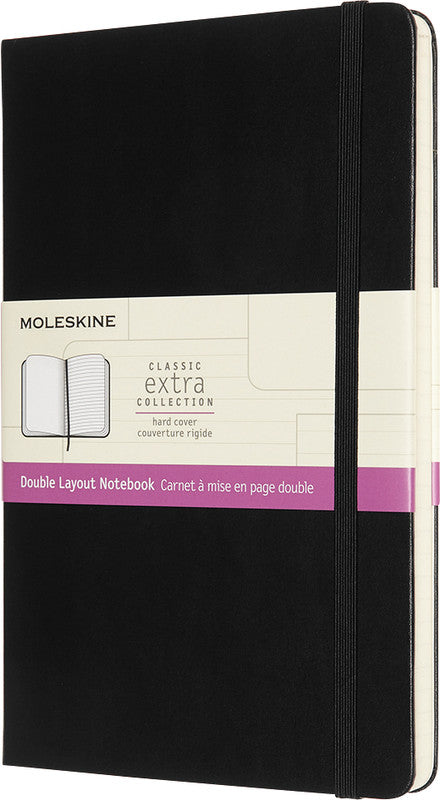 Moleskine Notizbuch, 130 × 210 mm, blanko und liniert, Leimbindung, Hardcover, 240 Seiten – schwarz