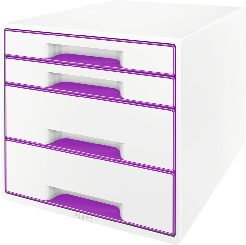 Leitz WOW Cube Archivschachtel – violett, metallisch, Kunststoff (PS)