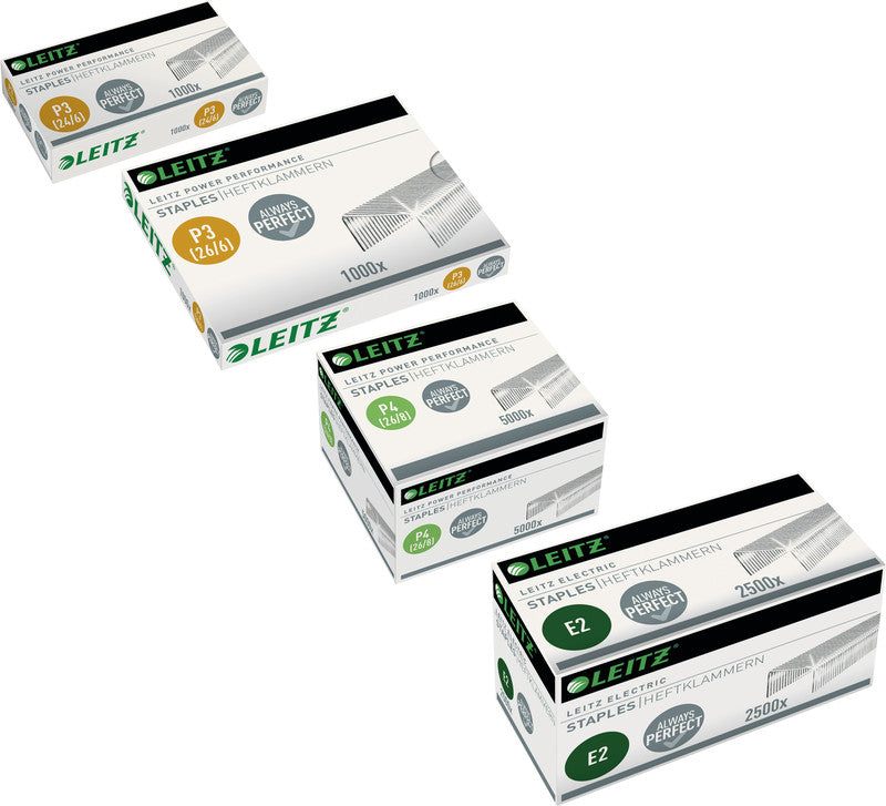 Leitz Heftklammern 25/10 – verzinkt, Metall, silber – 1000 Stk.