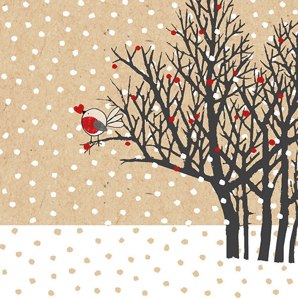 Atelier Servietten Little Red Bird – 33 × 33 cm – 3-lagig, Papier (Recycling) – 20 Stk.