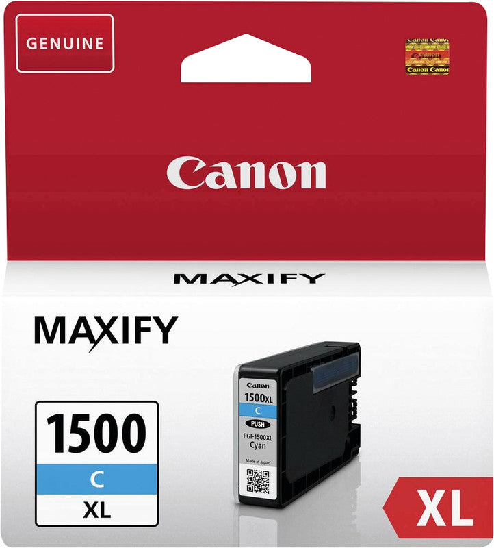 Canon PGI-1500XLC Cyan Tintenpatrone (Original) – 1'020 Seiten – für MAXIFY MB2350