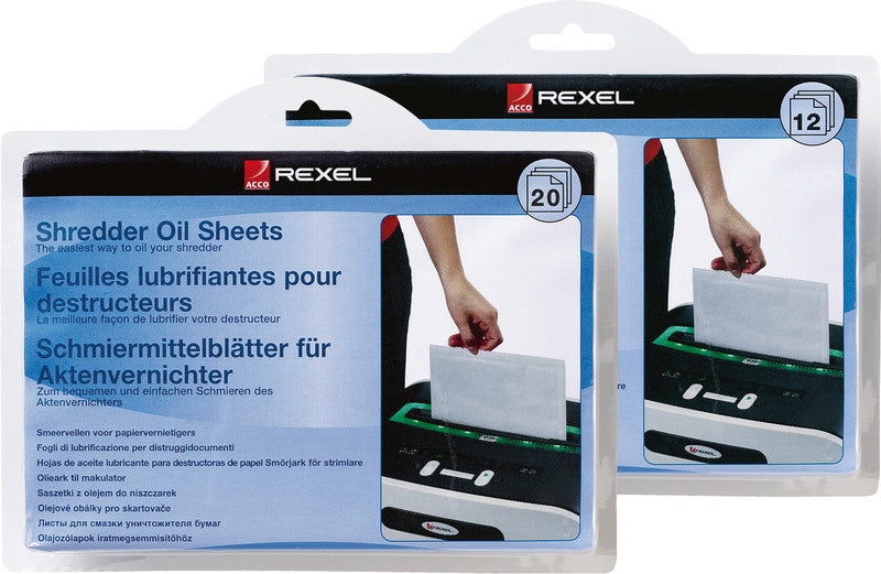 Rexel Aktenvernichter-Ölblätter – 12 Stk.