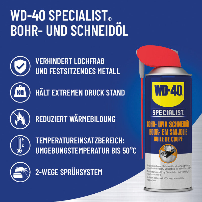 WD-40 Specialist Öl-Mehrzweck-Schmierstoffspray – transparent, Korrosionsschutz, Spraydose, 400 ml – für Metall