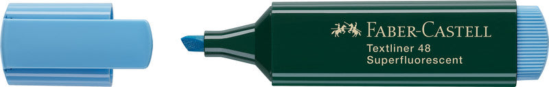 Faber-Castell Textmarker Blau – Keilspitze, 1–5 mm, nachfüllbar