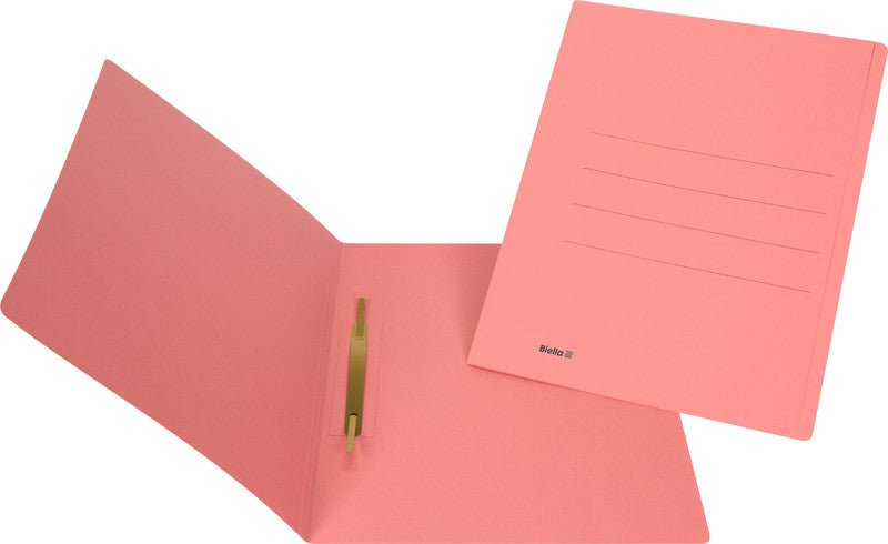 Biella Schnellhefter – A4, Karton, Rot, Heftzunge, Beschriftungslinien, 240 g/m²
