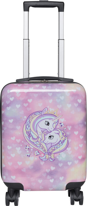 Beckmann Kindertrolley Handgepäck – 4 Doppelrollen, Unicorn Princess Purple, 30,5 × 46,5 × 22 cm