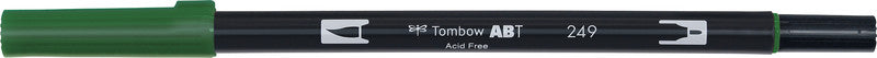 Tombow Brush Pen – jagdgrün, Kunststoff, wasservermalbar, geruchsarm, Strichbreite 3–10 mm