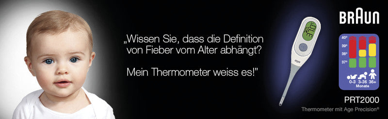 Braun Digitalfieberthermometer – Age Precision, 8 s, BPA-frei, für Axillar, Oral, Rektal