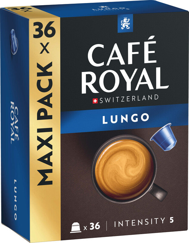 Café Royal Kaffeekapseln Lungo – für Nespresso – Intensität 5 – 36 Kapseln