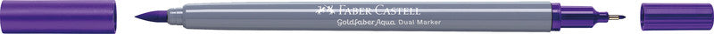 Faber-Castell Brush Pen Goldfaber Aqua – Pinselspitze & Finelinerspitze 0,6 mm – Malve – wasservermalbar