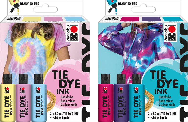 Marabu Stoffmalfarbe – Set – 3 Farben, 80 ml, für Textilien