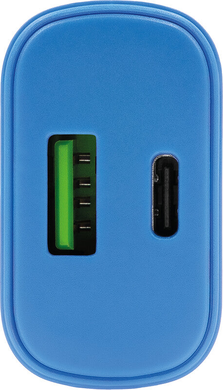 EXC SLIM Netzteil – 20 W, 1× USB-C + 1× USB-A, Überspannungsschutz