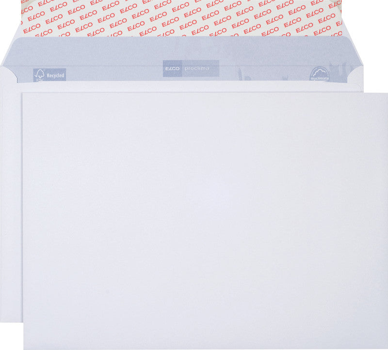 Elco Couvert C4, ohne Fenster, selbstklebend, weiss, 120 g/m², mit Innendruck – 10 Stk.