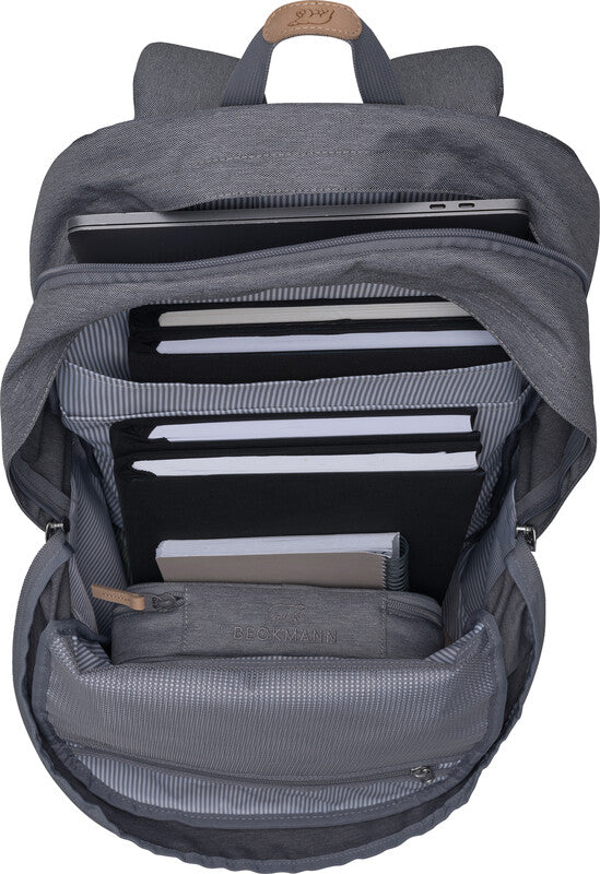 Beckmann College Rucksack – grau – recycelte Materialien – 30,0×53,0×22,0 cm
