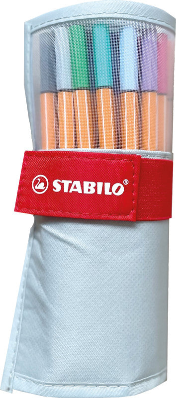 STABILO Fineliner – 25er-Set – 0,4 mm – 25 Farben, sortiert