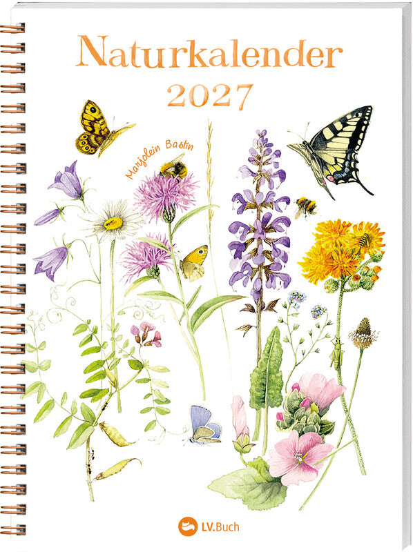 Noname Marjolein Bastin – Lesekalender 2027 – 15,5 × 23 cm – 1 Woche/Blatt – d – mit Tagesfeldern, mit Notizfeldern