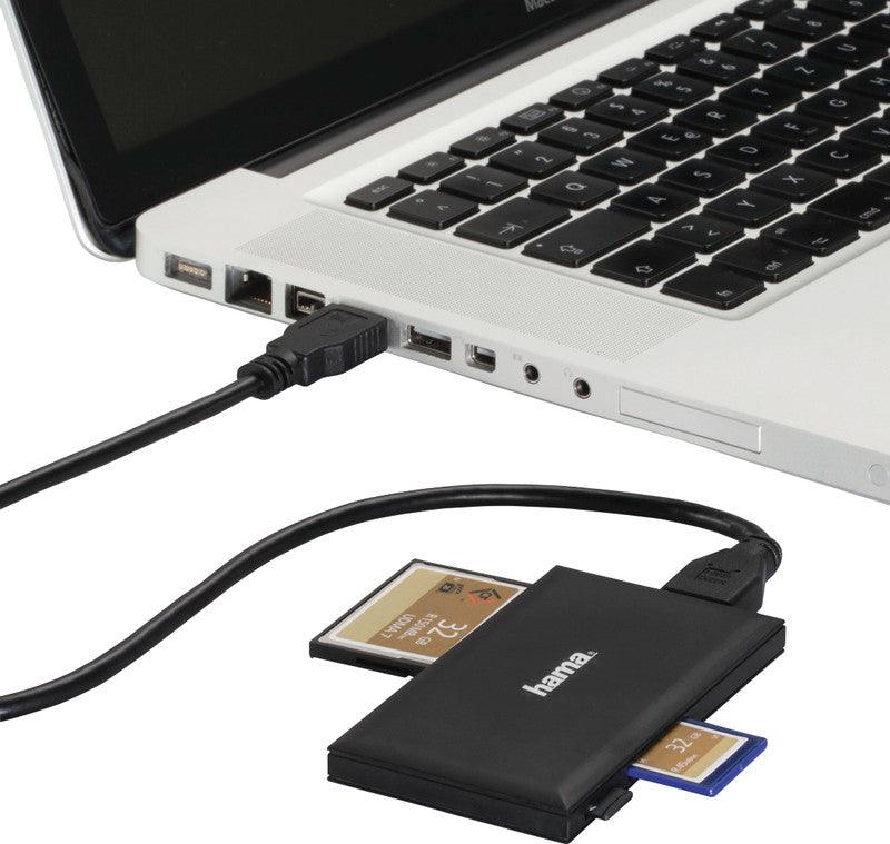 Hama Externer Kartenleser – 90,3 × 9 × 50,3 mm, USB 3.0, schwarz