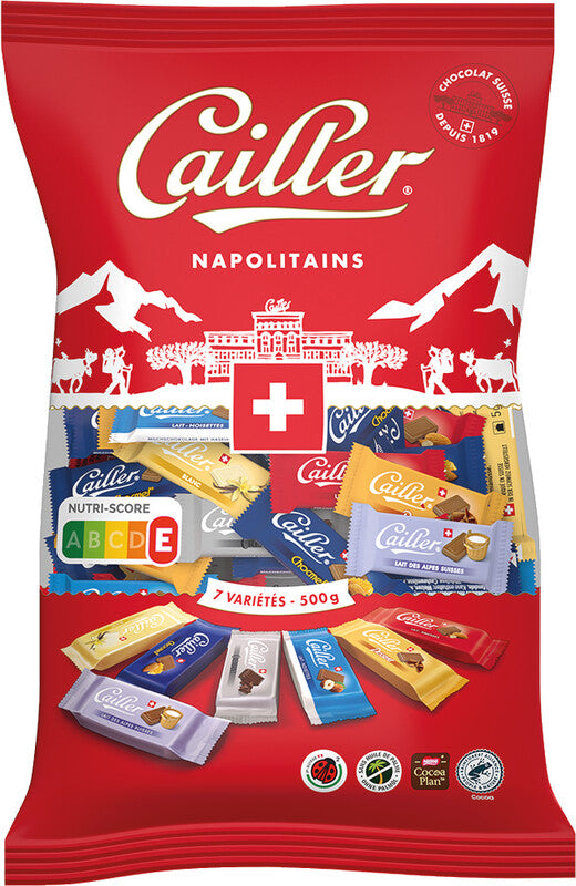 Cailler Napolitains – 7 Sorten, einzeln verpackt, 500 g