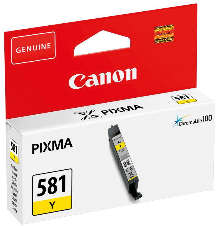 Canon Tintenpatrone CLI-581, Gelb, 259 Seiten – für Tintenstrahldrucker/Multifunktionsgeräte