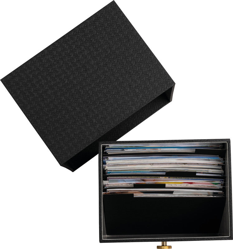 Exacompta Karteikasten A6 quer, schwarz, Karton – 1 Stück
