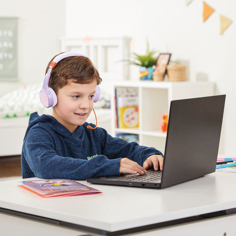 Hama Teens Guard II – On-Ear Headset – Bluetooth, Lautstärkebegrenzung 85 dB – Lila/Orange – bis 50 h