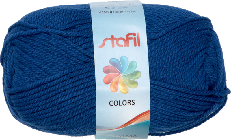 Stafil Schulwolle, Acryl, Dunkelblau, für Stricknadeln Ø 3–3,5 mm und Häkelnadeln Ø 2,5–3 mm