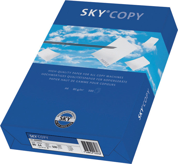 Sky Kopierpapier – A4, 80 g/m², hochweiss – für Inkjet/Laser/Kopierer – 500 Blatt