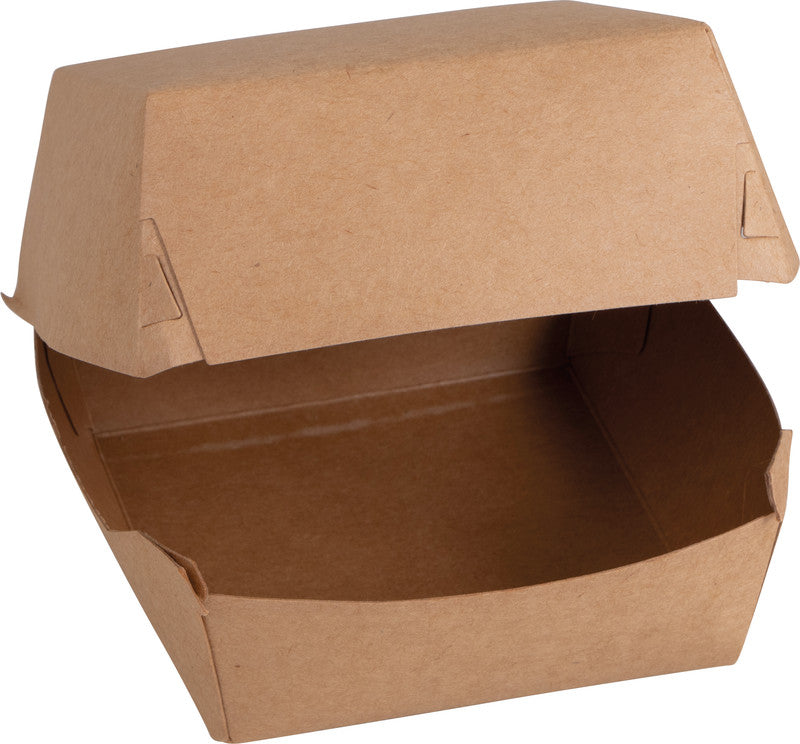 Noname Take-away-Box Kraftpapier, Hamburger-Schachtel – 115 × 70 × 110 mm, Braun, 50 Stück