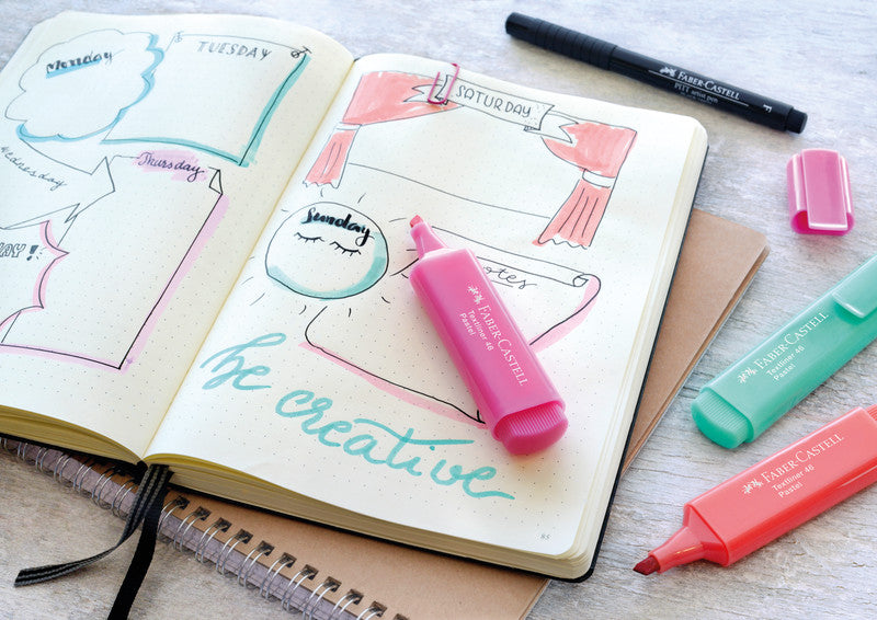 Faber-Castell 46 Pastell Textmarker türkis – Keilspitze, 1–5 mm, nachfüllbar