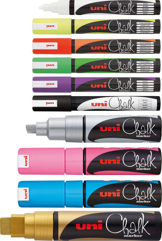 Uni-Ball Kreidemarker – Keilspitze, 8 mm – Rosa