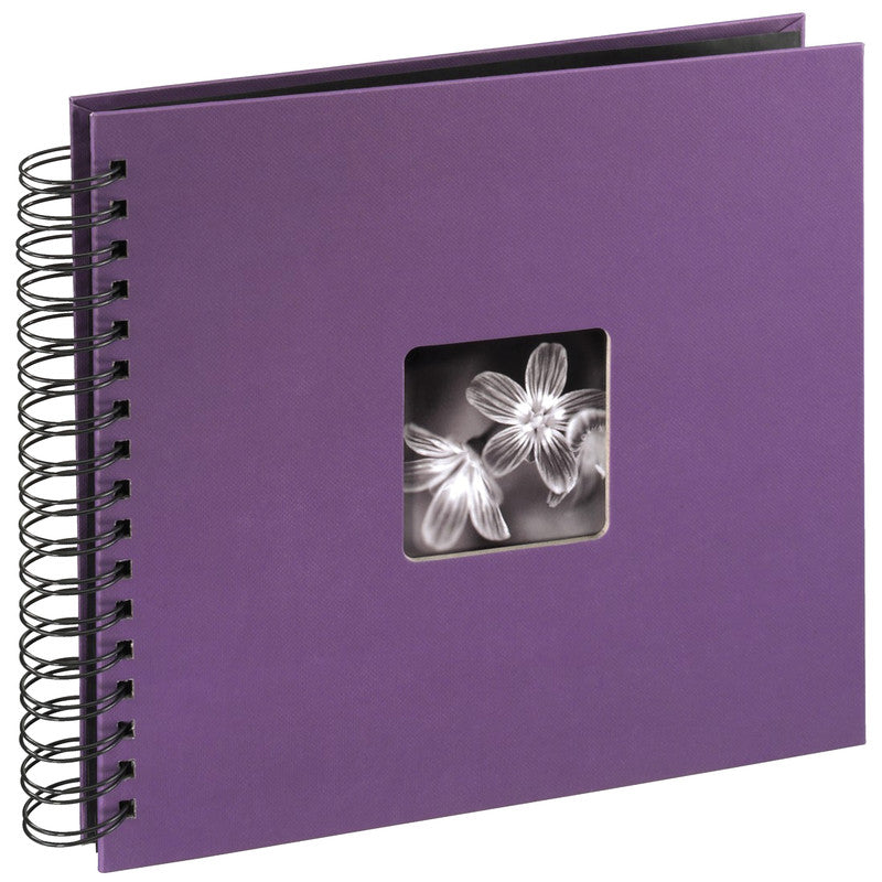 Hama Fotoalbum Wiro Fine Art – lila, mit Pergaminzwischenblättern, Papier, 280 × 240 mm