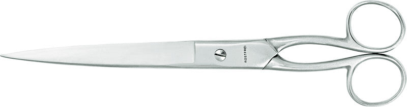 Wedo Universalschere – 25,5 cm, Stahl, für Rechts- und Linkshänder, spitz, Metallgriffe, Silber