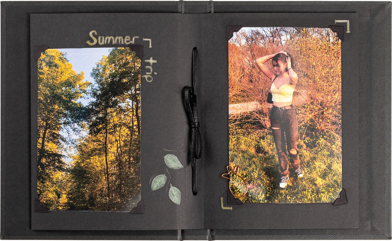 Walther Fotoalbum Pimp 'N Create – für 155 × 205 mm, 24 Fotos, Schwarz, Karton