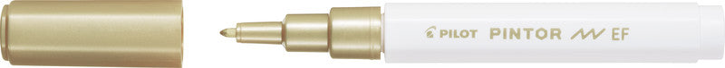 Pilot Pigment-Marker Pintor – Rundspitze 0,5-0,7 mm – Gold Metallic – Für dunkle Oberflächen geeignet